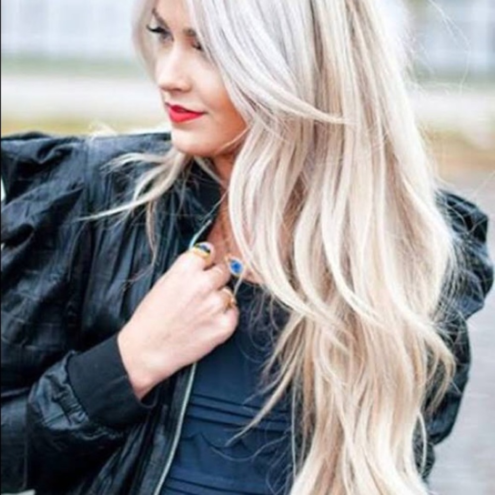 Clip - in 18” human hair extensions - blonde